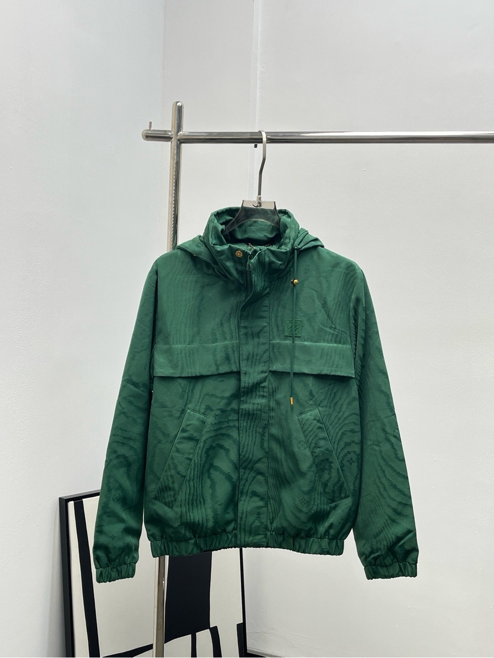Louis Vuitton Dark Green Hooded Windbreaker Jacket